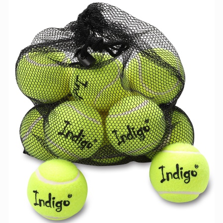 Купить Мяч для большого тенниса Indigo (12 шт в сетке) начальный уровень в Барыше 
