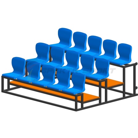 Купить Трибуна мобильная 3 ряда сиденья пластиковые на 15 мест в Барыше 